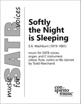 Softly the Night is Sleeping SATB choral sheet music cover
